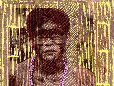 Cartão Kayapó xikrin face.