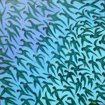 Revoada - acrílica s/ tela 100 x 100cm