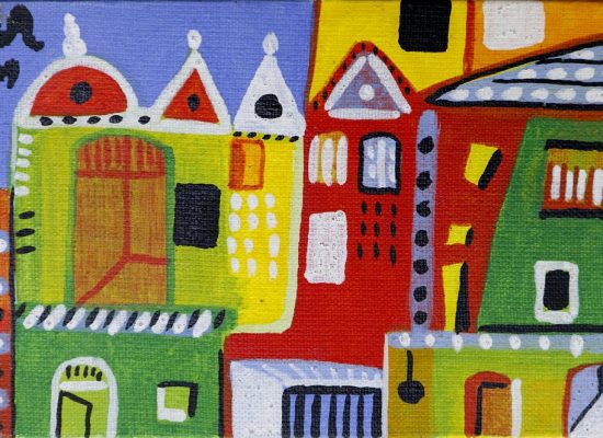 Paisagem - acrilico s/ tela 10x15cm - 1999