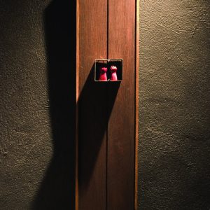 Objeto-arte - madeira, metal, fios, figas - 0.20 x 1.0m